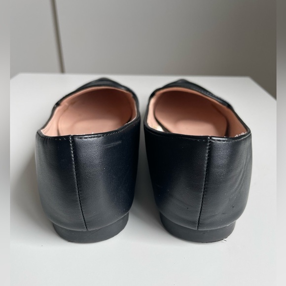 Black loafers with pointed toe and black buckle office shoes casual shoes size 6 - Picture 4 of 6